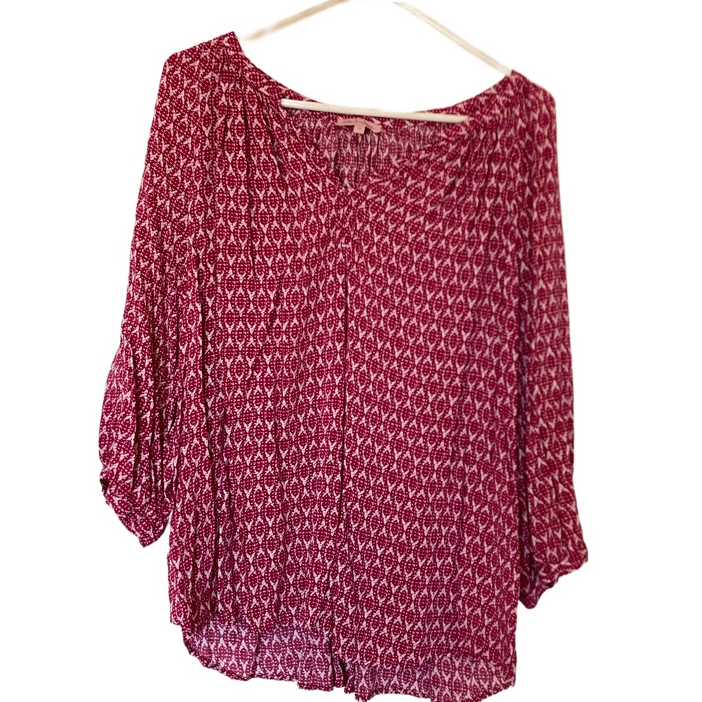Rose & Rhyme 2X Pink/White Blouse